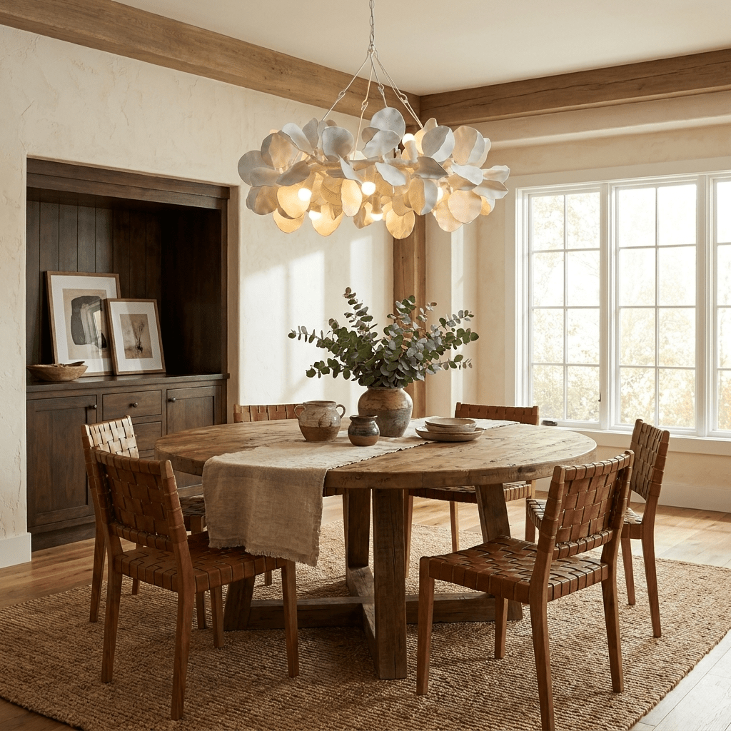 White Petal Chandelier — Chandelier | Maison Monashee — view 7