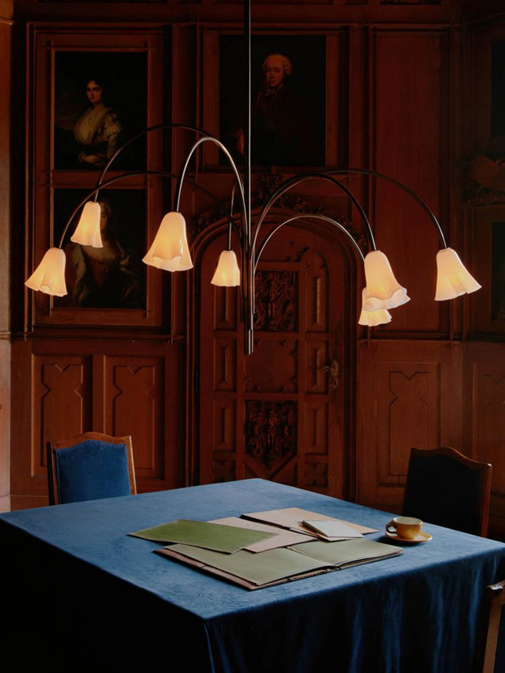 Bronze Glass Chandelier — Chandelier | Maison Monashee — view 5