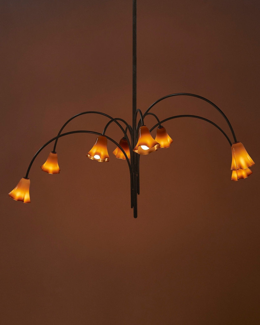 Bronze Glass Chandelier — Chandelier | Maison Monashee — view 16