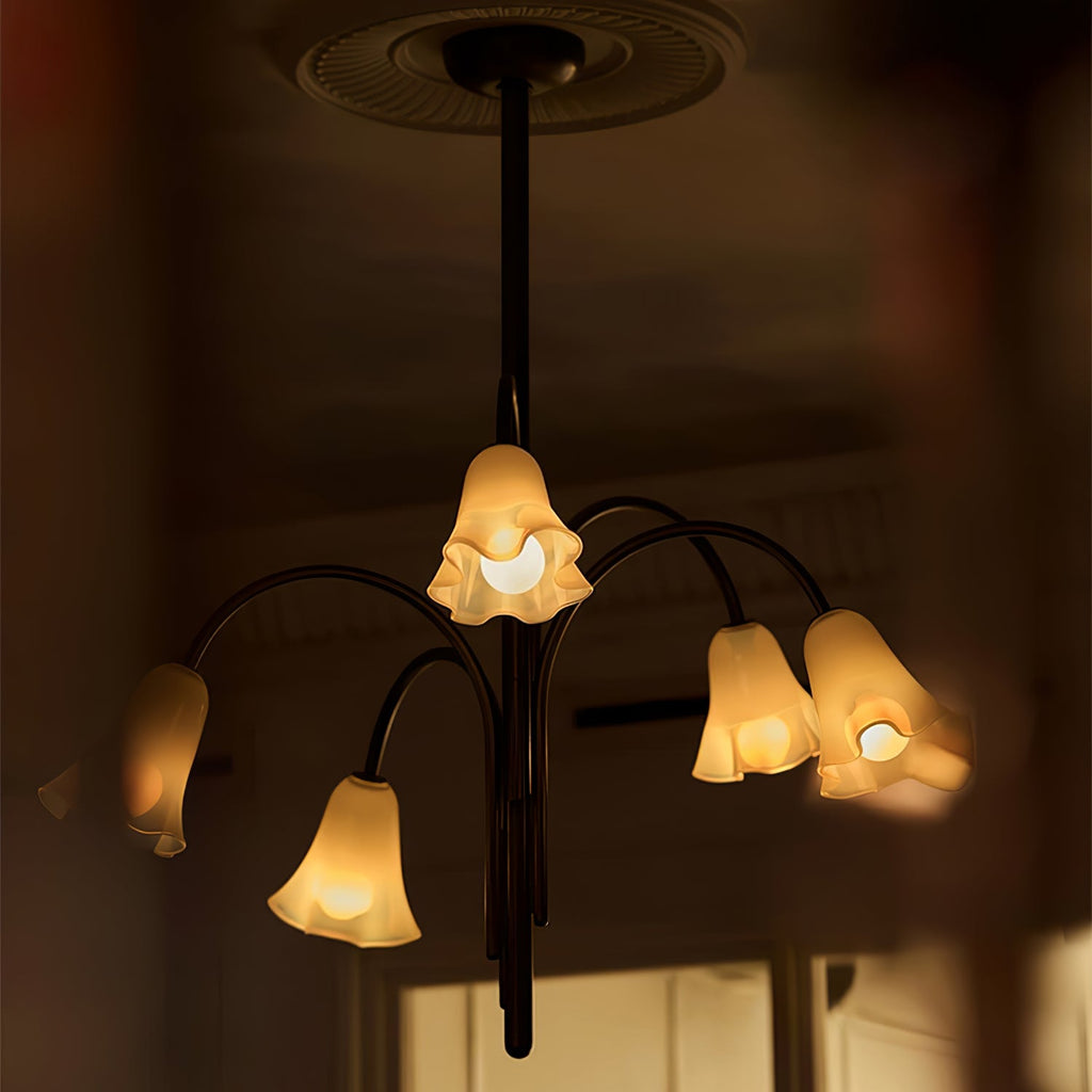 Bronze Glass Chandelier — Chandelier | Maison Monashee — view 14