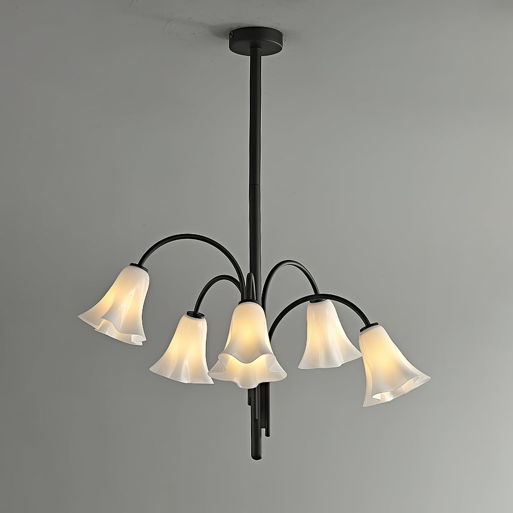 Bronze Glass Chandelier — Chandelier | Maison Monashee — view 12
