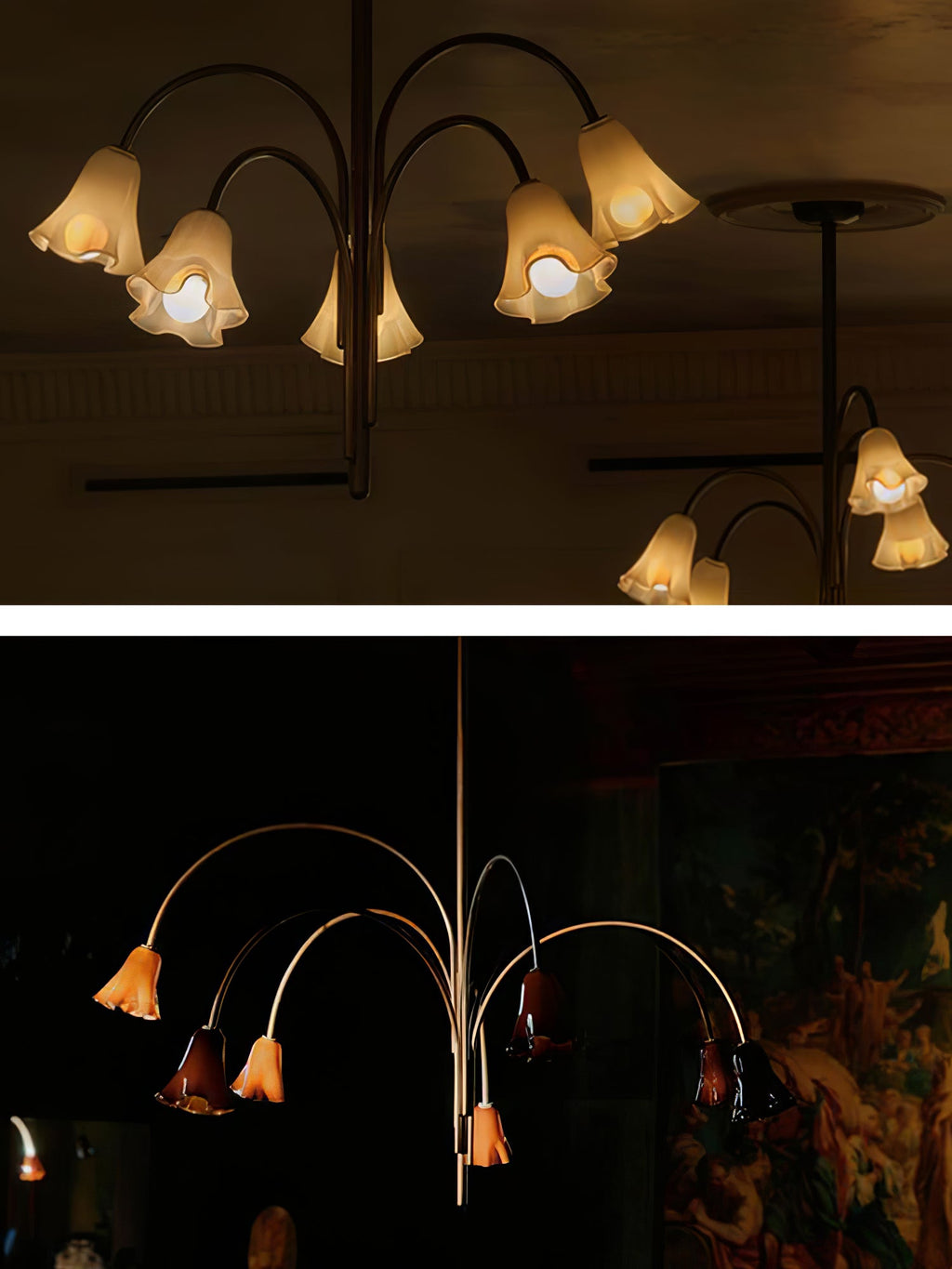 Bronze Glass Chandelier — Chandelier | Maison Monashee — view 33