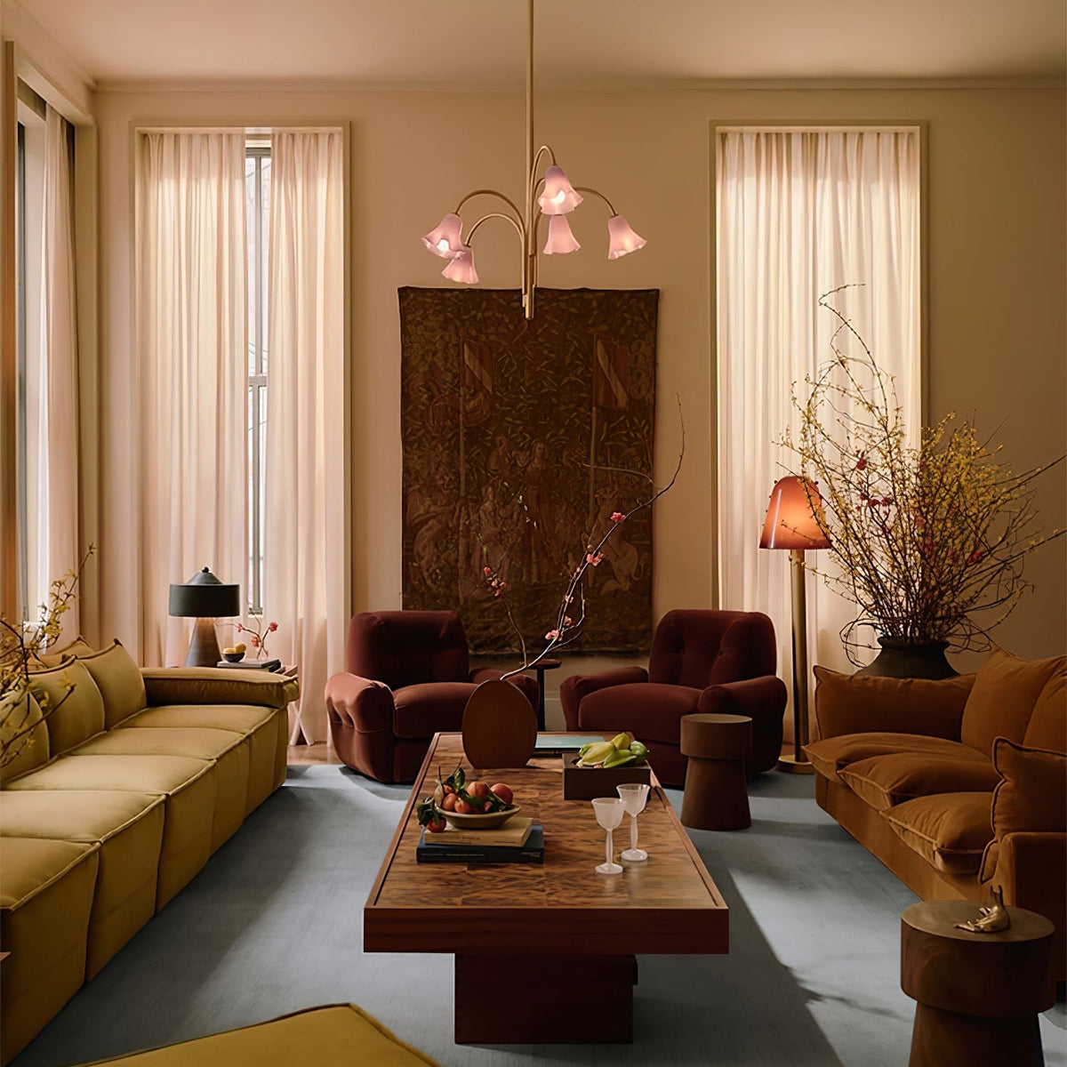 Bronze Glass Chandelier — Chandelier | Maison Monashee — view 10
