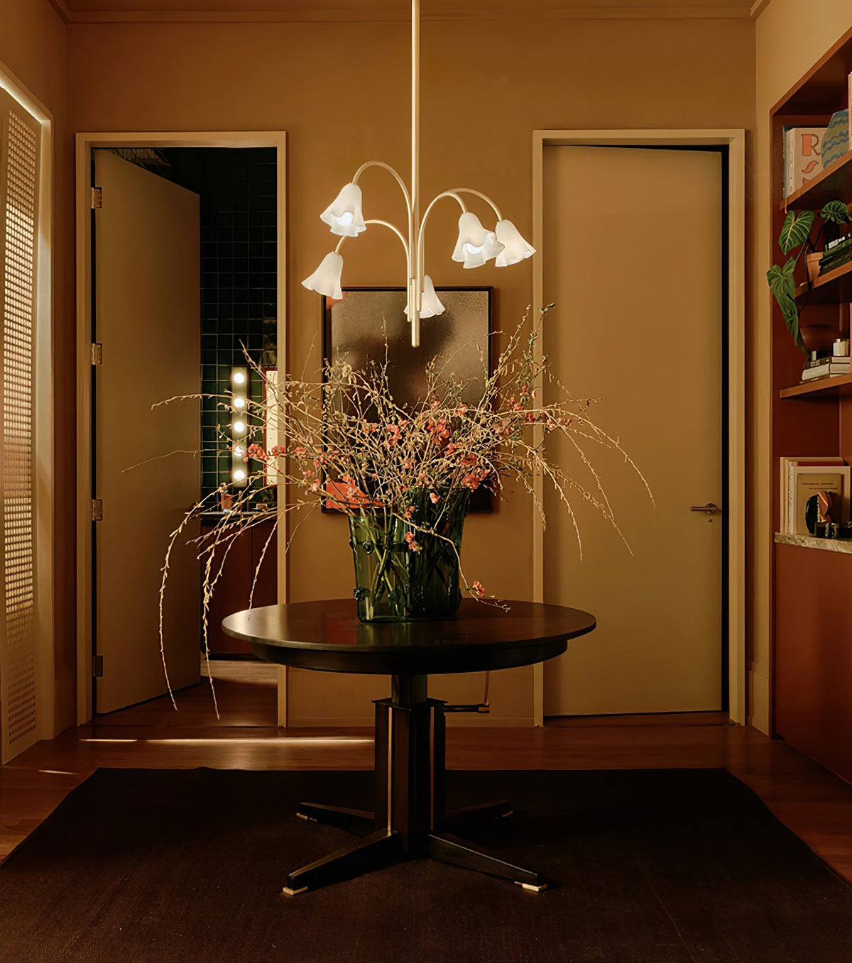 Bronze Glass Chandelier — Chandelier | Maison Monashee — view 11
