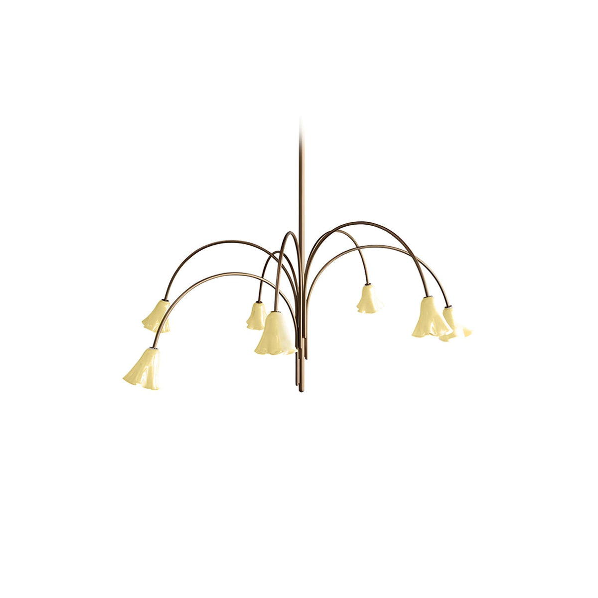 Bronze Glass Chandelier — Chandelier | Maison Monashee — view 39