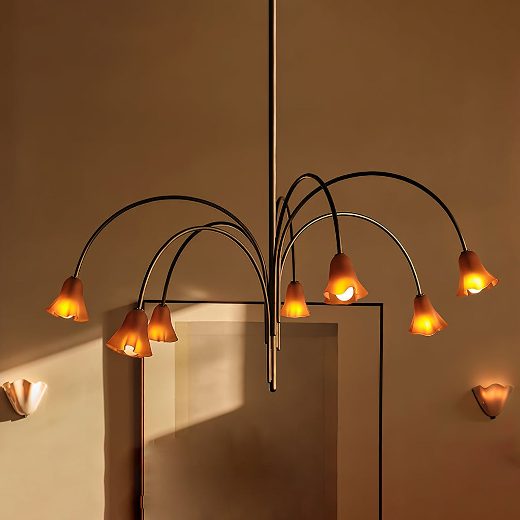 Bronze Glass Chandelier — Chandelier | Maison Monashee — view 2