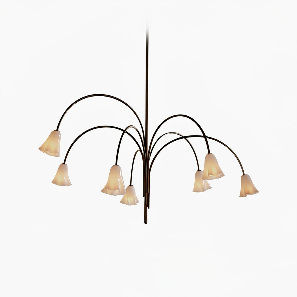 Bronze Glass Chandelier — Chandelier | Maison Monashee — view 45
