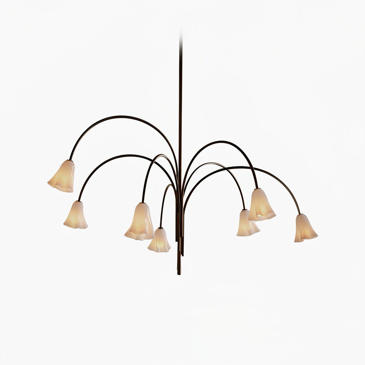 Bronze Glass Chandelier — Chandelier | Maison Monashee — view 45