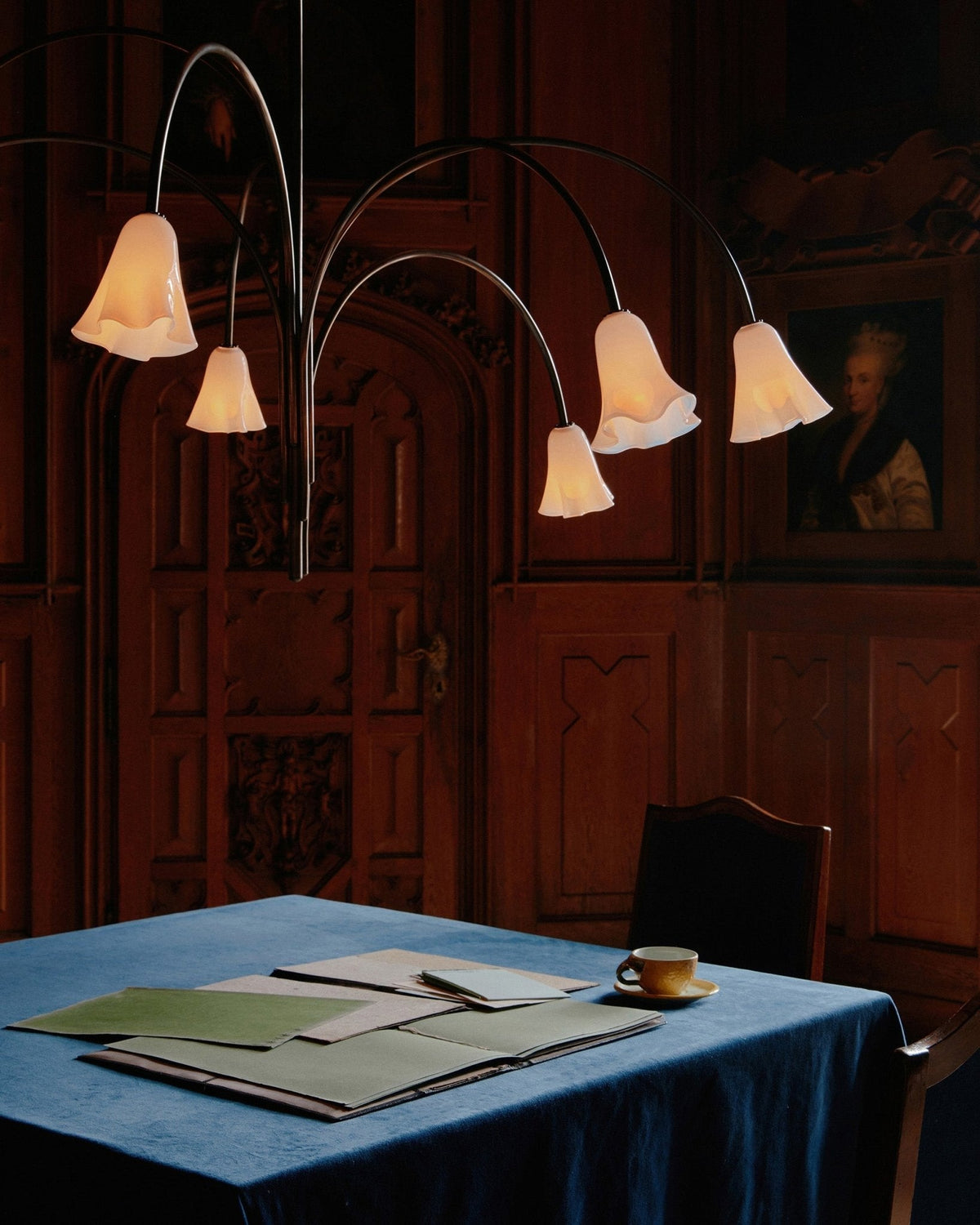 Bronze Glass Chandelier — Chandelier | Maison Monashee — view 34