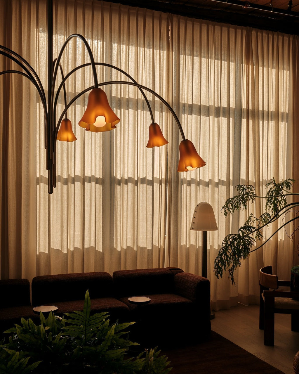 Bronze Glass Chandelier — Chandelier | Maison Monashee — view 37