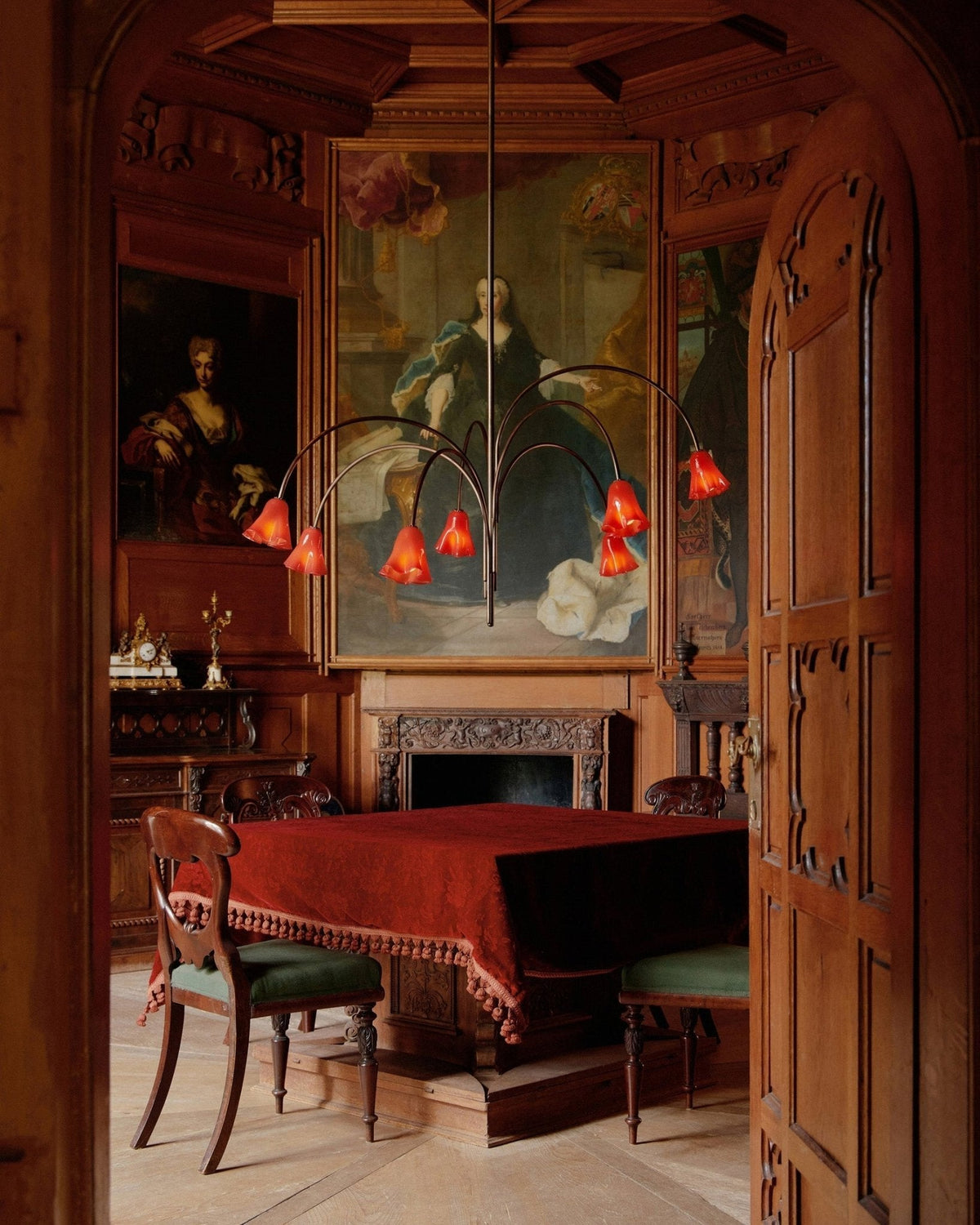 Bronze Glass Chandelier — Chandelier | Maison Monashee — view 46