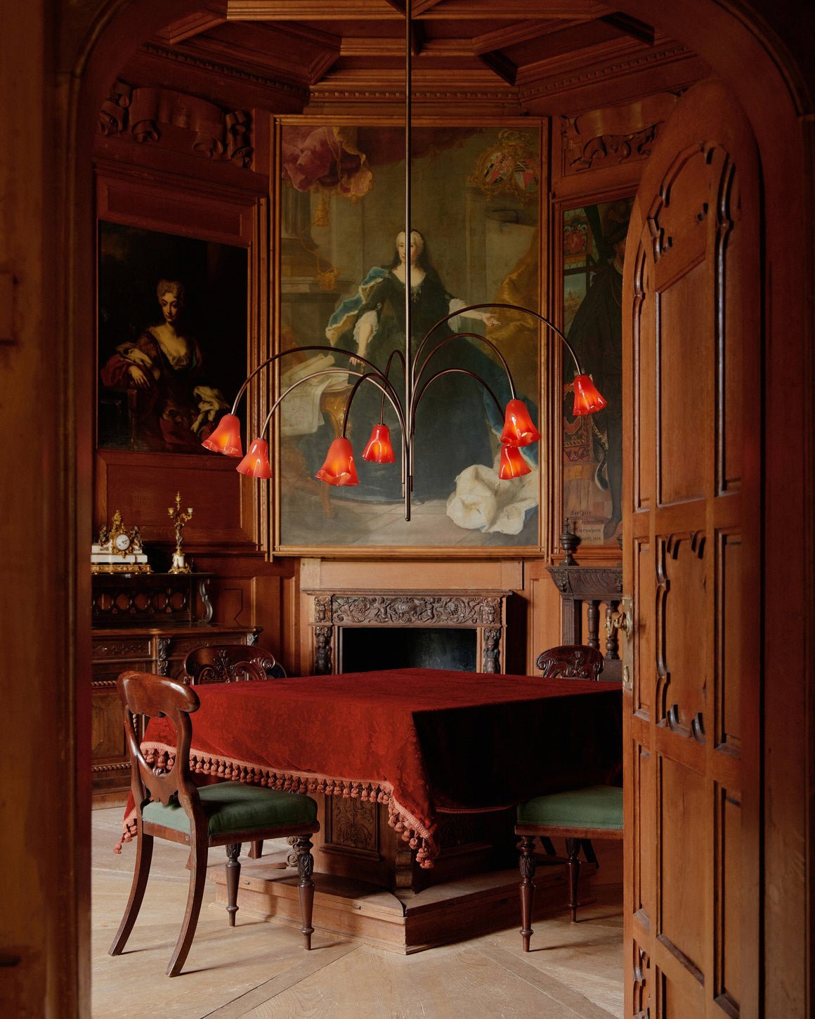 Bronze Glass Chandelier — Chandelier | Maison Monashee — view 64