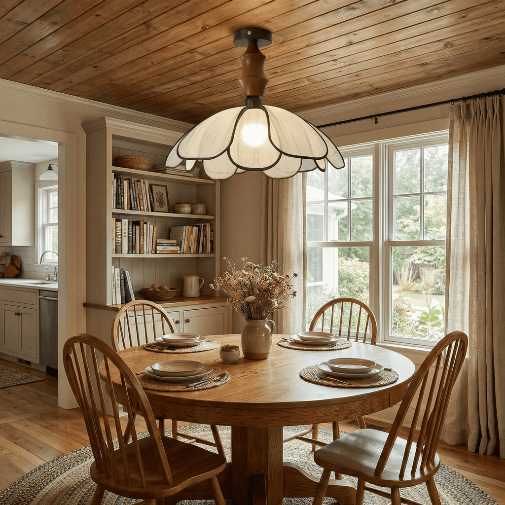 Fabric Flush Mount Ceiling Light — Ceiling Light | Maison Monashee — view 4