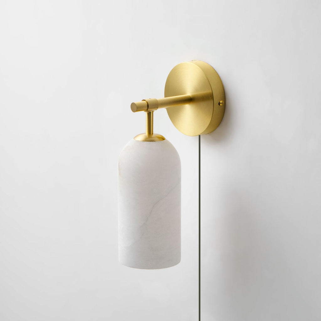 Antique Brass Plug-In Wall Sconce — Wall Sconce | Maison Monashee — view 6