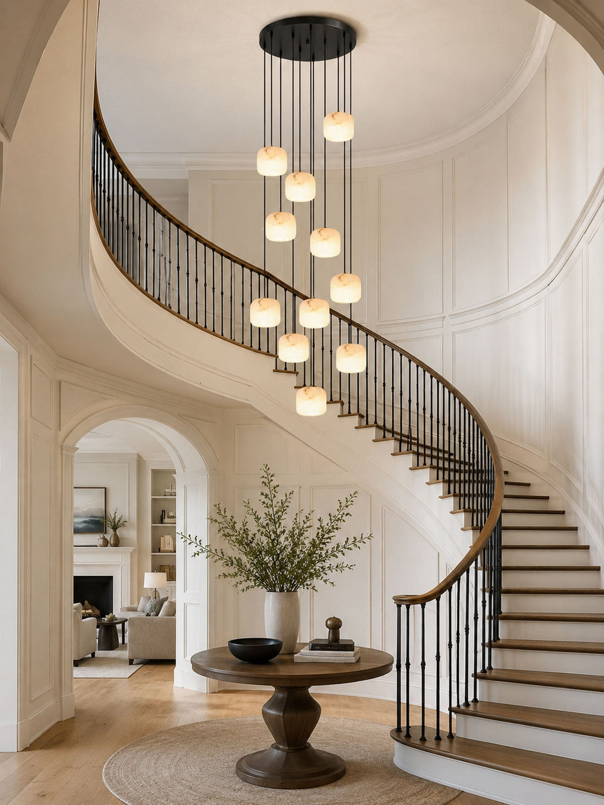 Large Cluster Pendant Chandelier — Chandelier | Maison Monashee — view 3