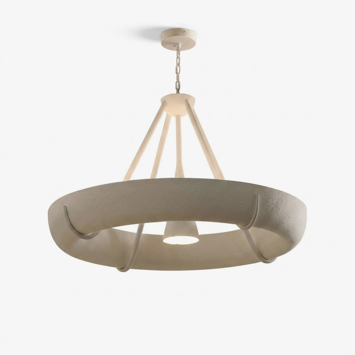 White Drum Chandelier — Chandelier | Maison Monashee — view 6