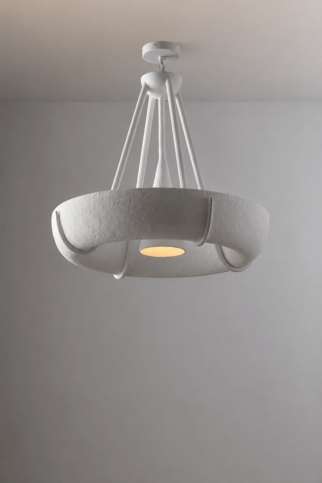White Drum Chandelier — Chandelier | Maison Monashee — view 8
