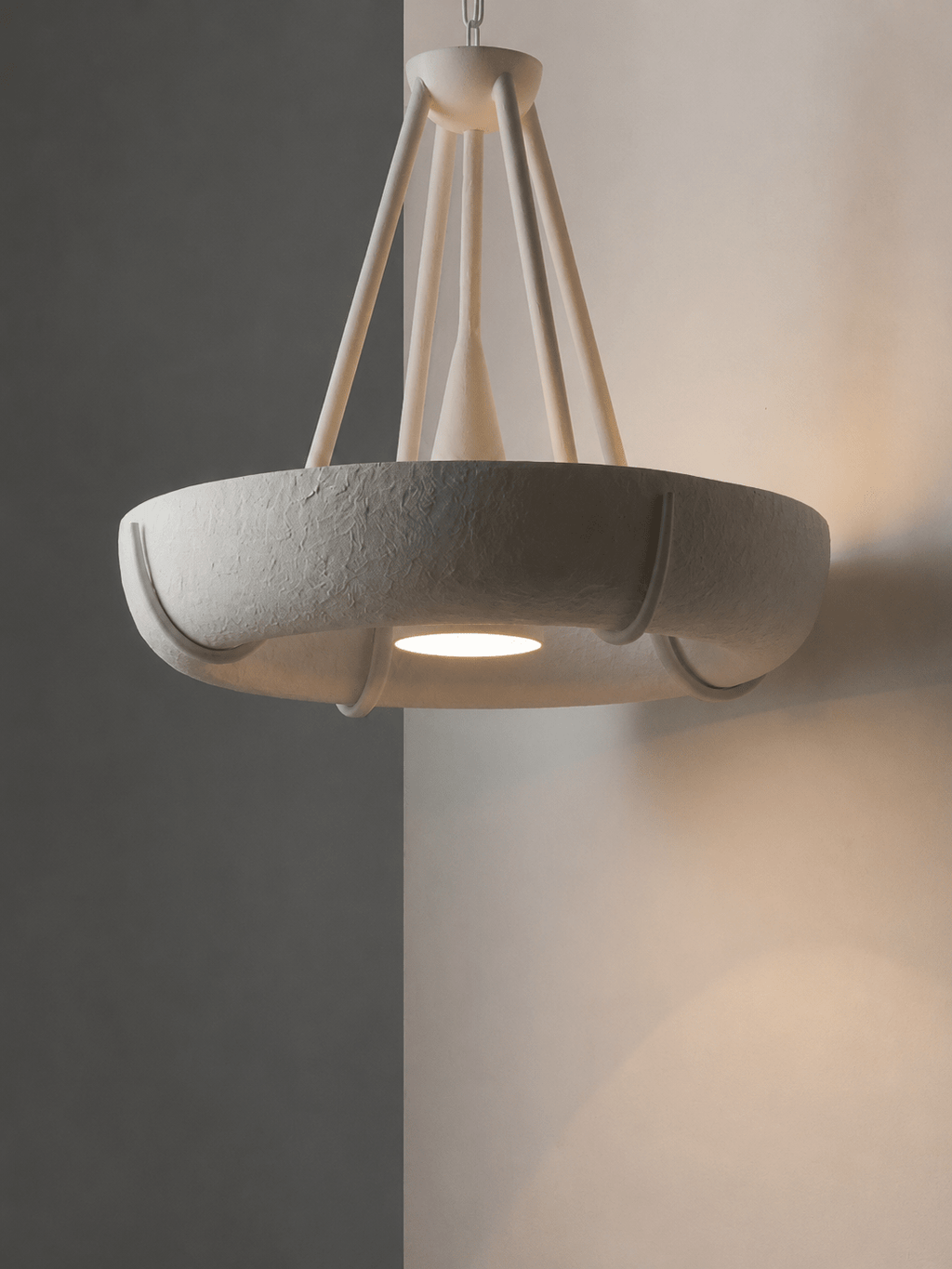 White Drum Chandelier — Chandelier | Maison Monashee — view 7