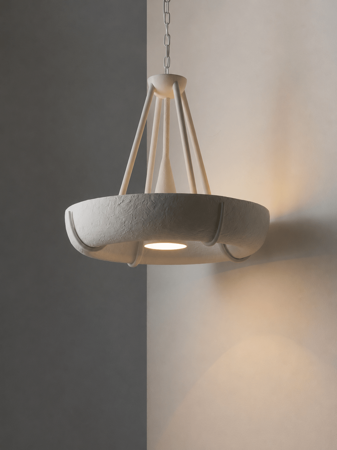 White Drum Chandelier — Chandelier | Maison Monashee — view 3