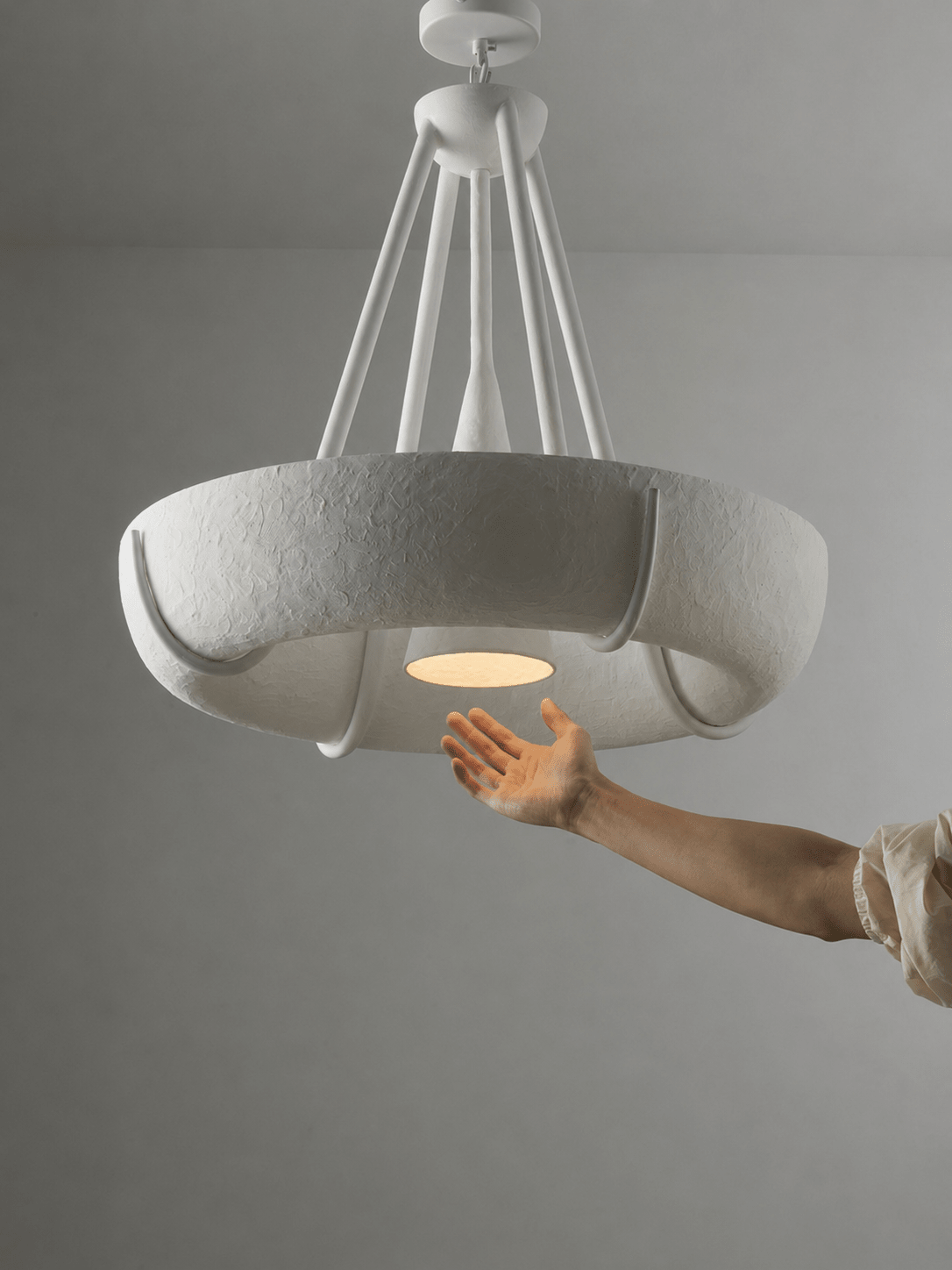 White Drum Chandelier — Chandelier | Maison Monashee — view 13