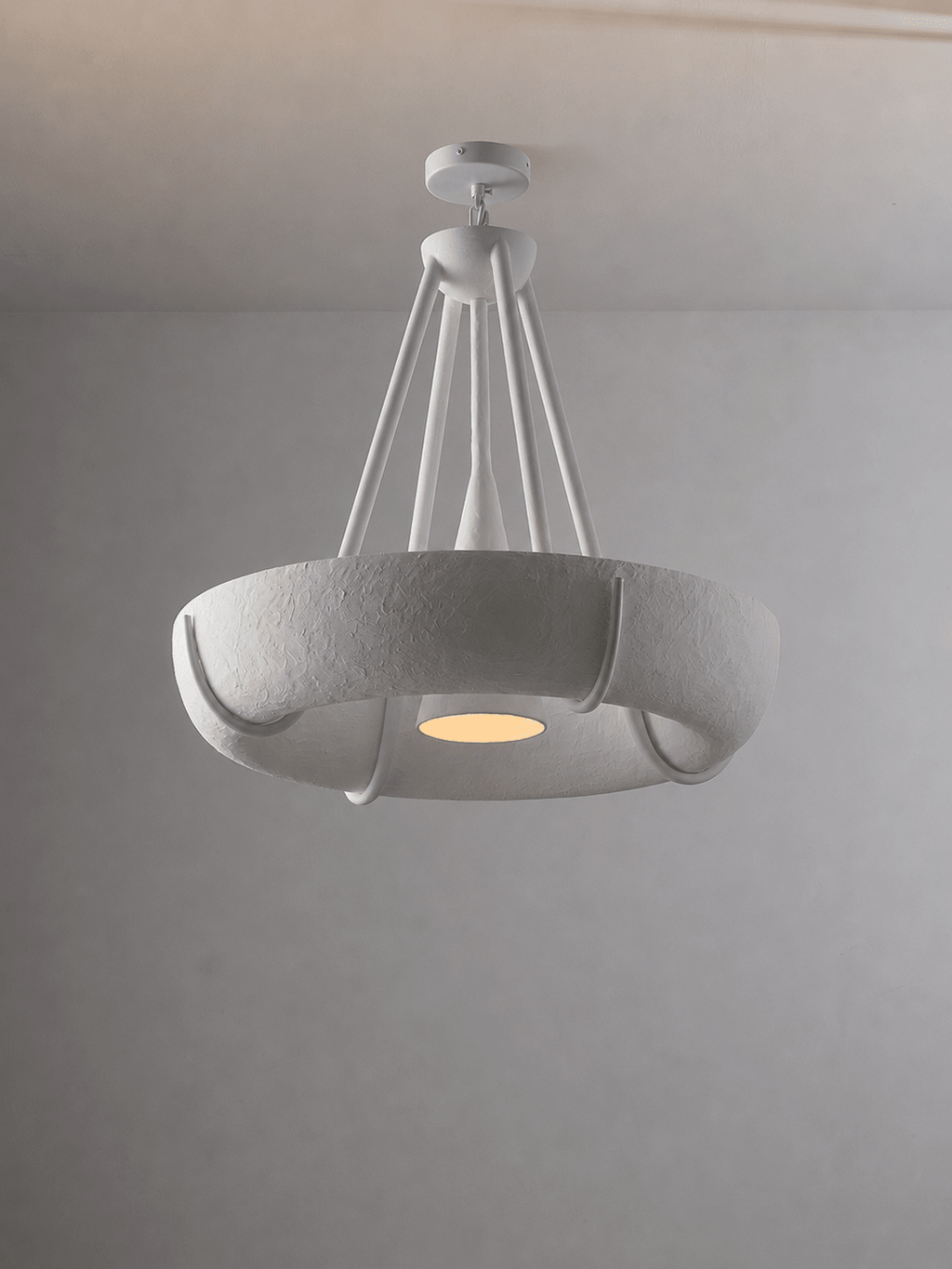 White Drum Chandelier — Chandelier | Maison Monashee — view 11