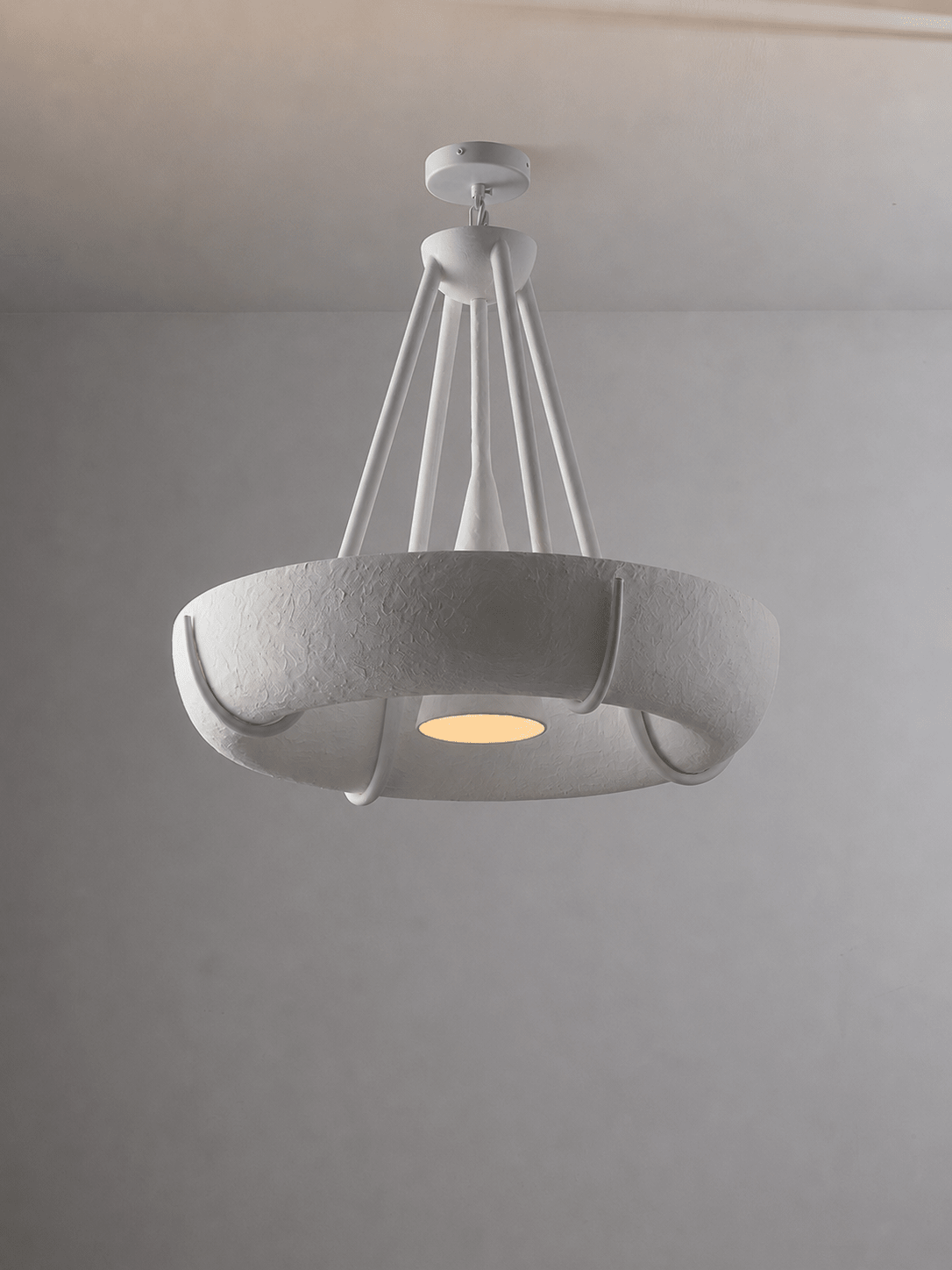 White Drum Chandelier — Chandelier | Maison Monashee — view 11