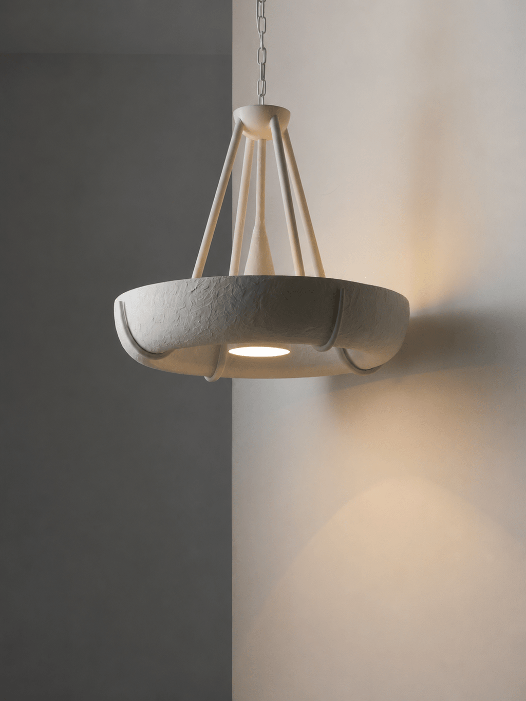 White Drum Chandelier — Chandelier | Maison Monashee — view 12