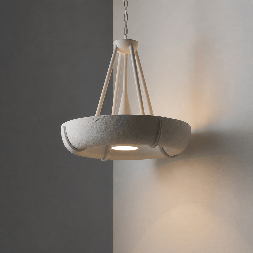 White Drum Chandelier — Chandelier | Maison Monashee — view 9