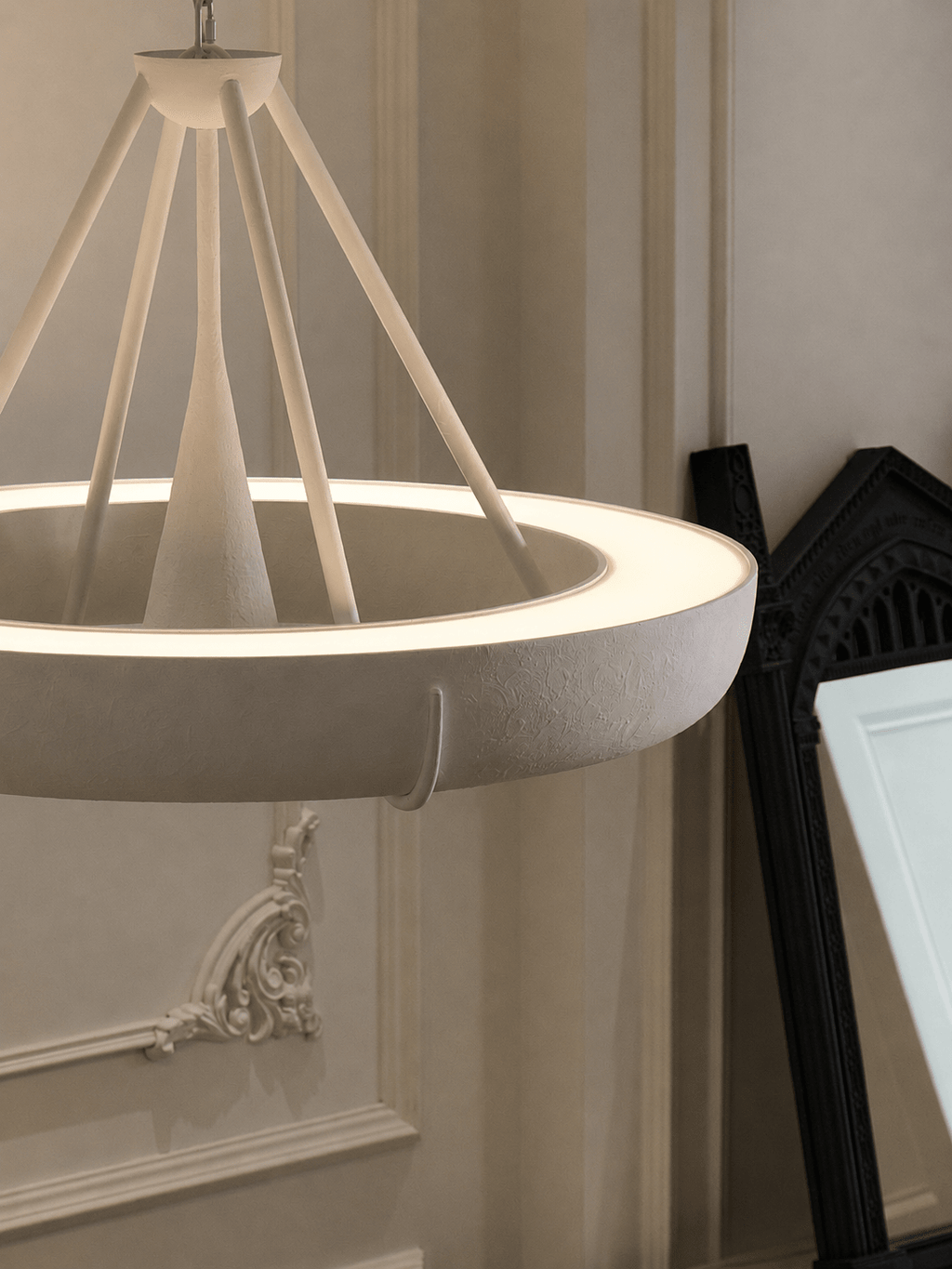 White Drum Chandelier — Chandelier | Maison Monashee — view 14