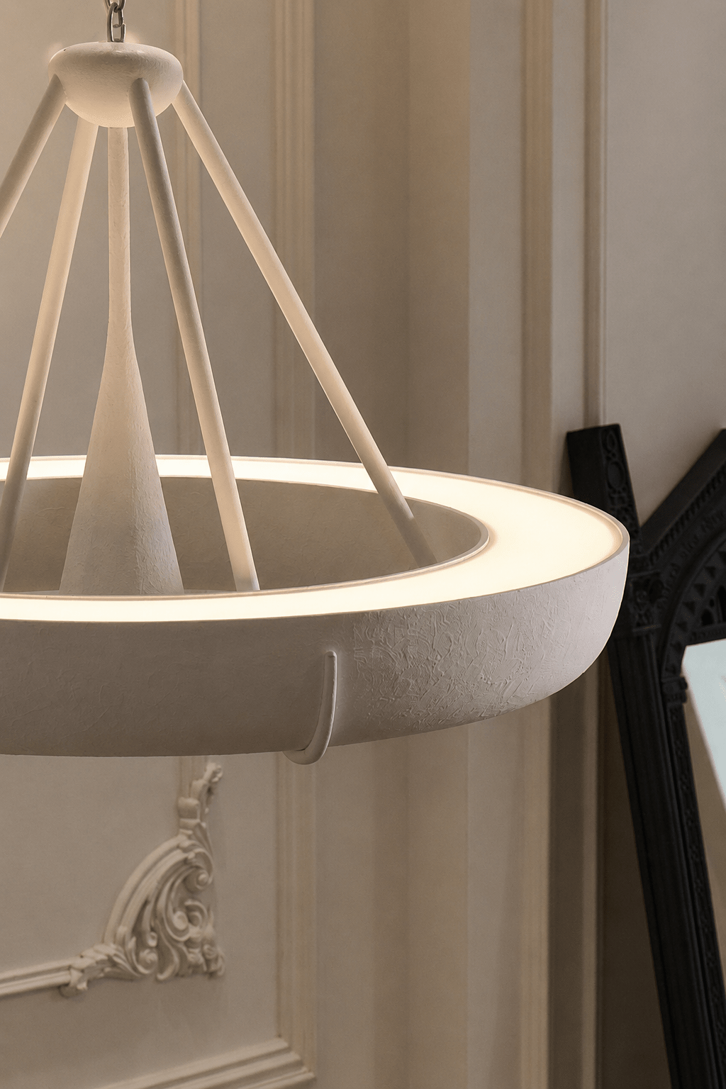 White Drum Chandelier — Chandelier | Maison Monashee — view 16