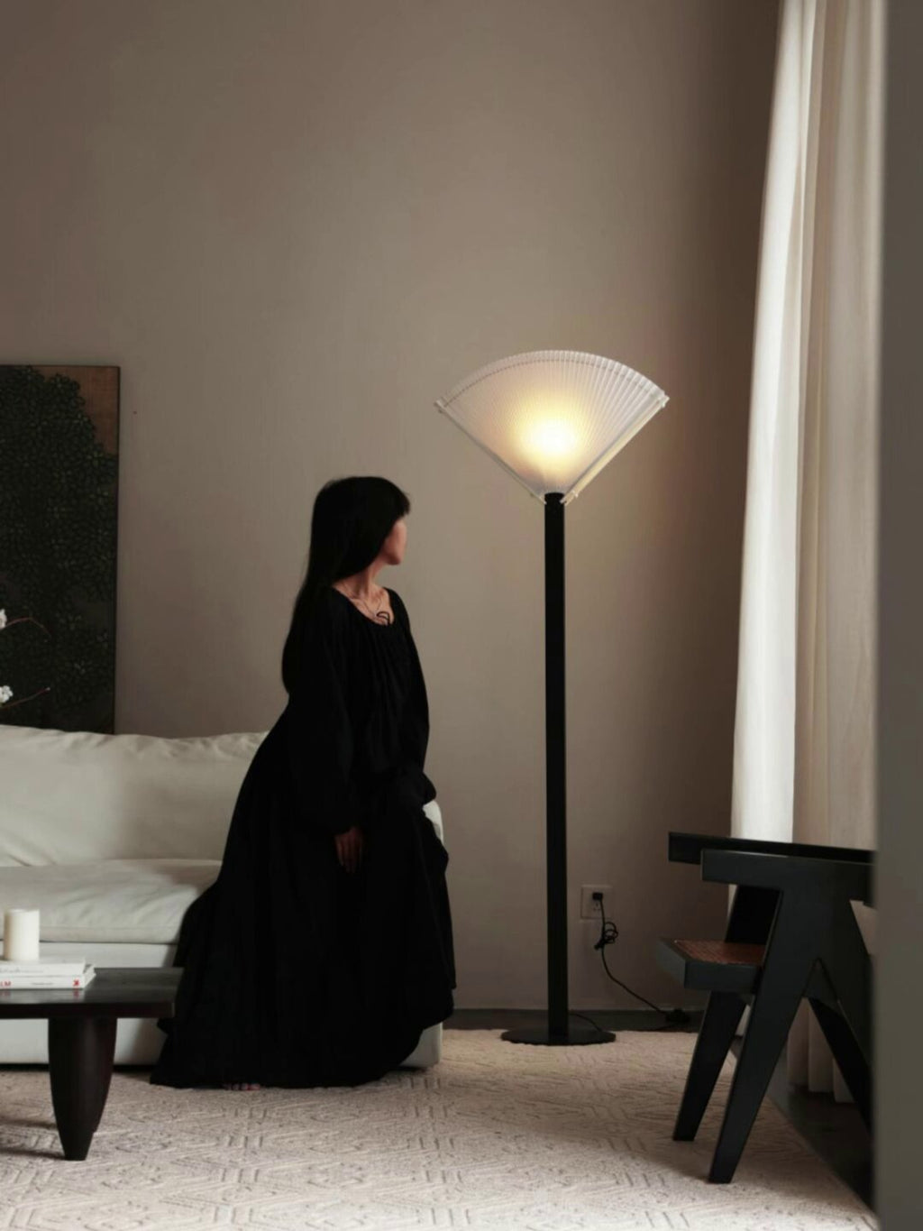 Black Uplight Floor Lamp — Floor Lamp | Maison Monashee — view 25