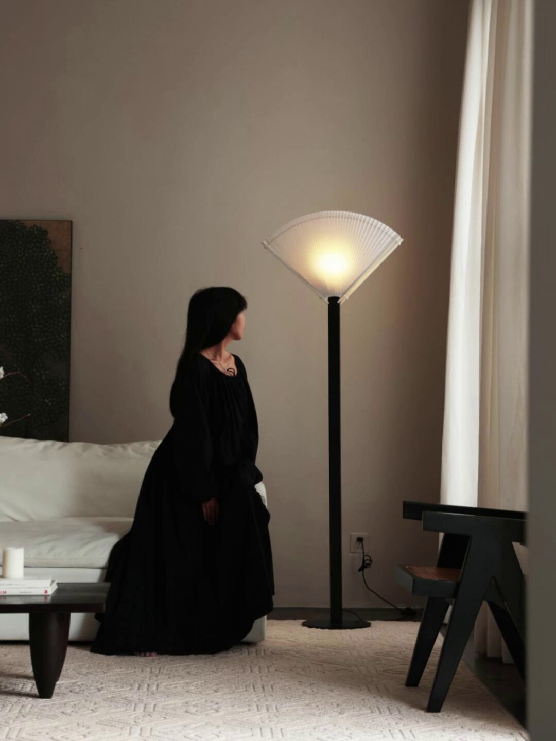 Black Uplight Floor Lamp — Floor Lamp | Maison Monashee — view 25