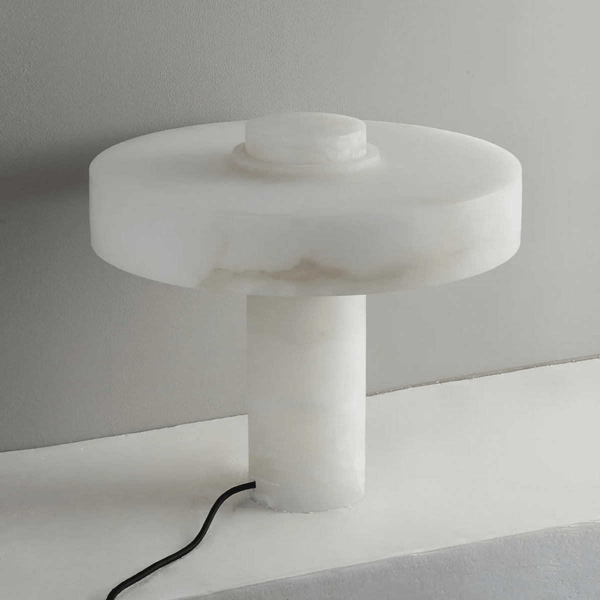 White Alabaster Table Lamp — Table Lamp | Maison Monashee — view 8