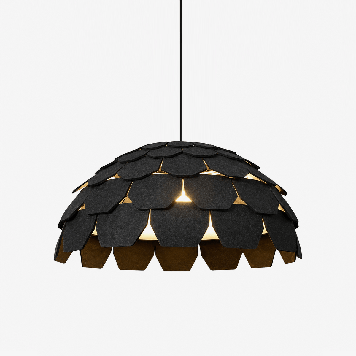 Black Dome Pendant Light Over Island — Pendant Light | Maison Monashee