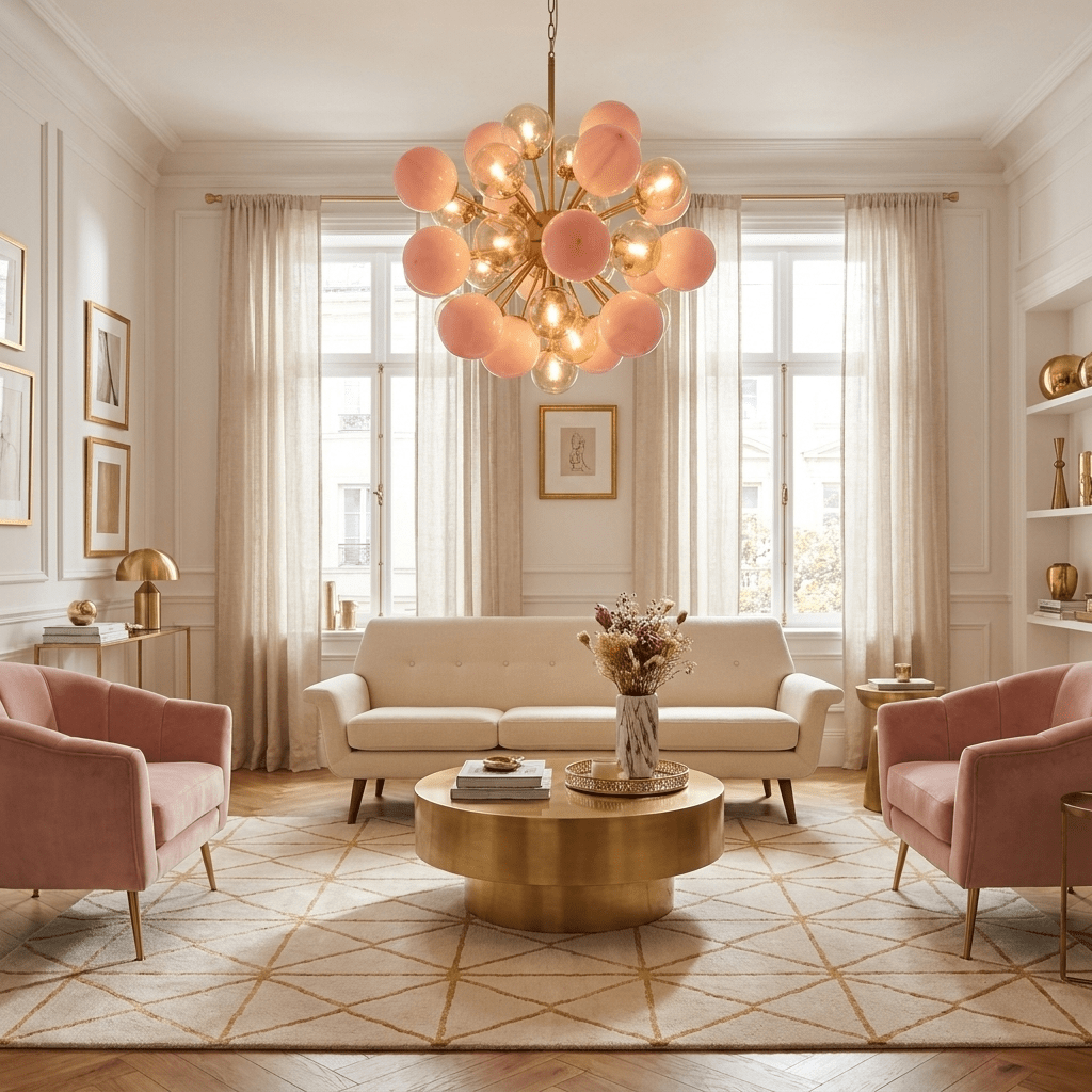 Glass Globe Sputnik Chandelier — Chandelier | Maison Monashee — view 5