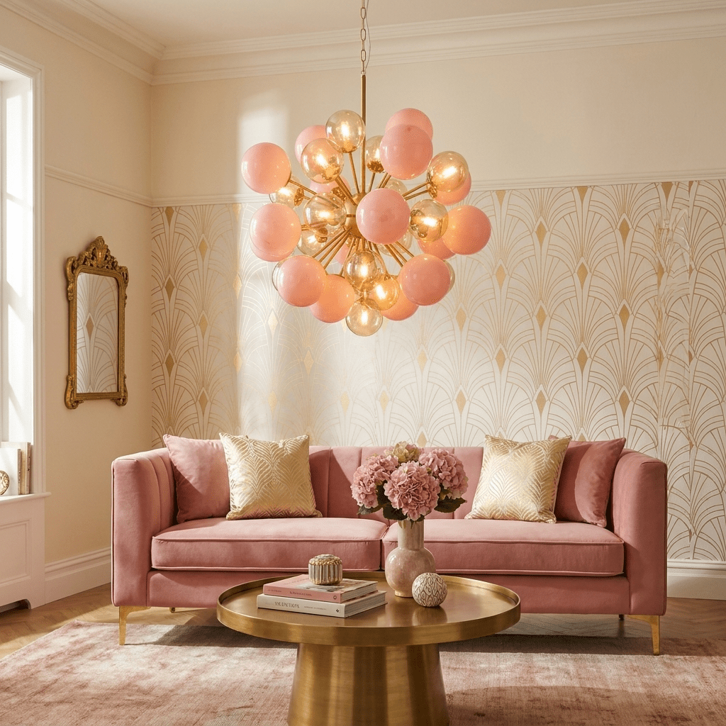 Glass Globe Sputnik Chandelier — Chandelier | Maison Monashee — view 6