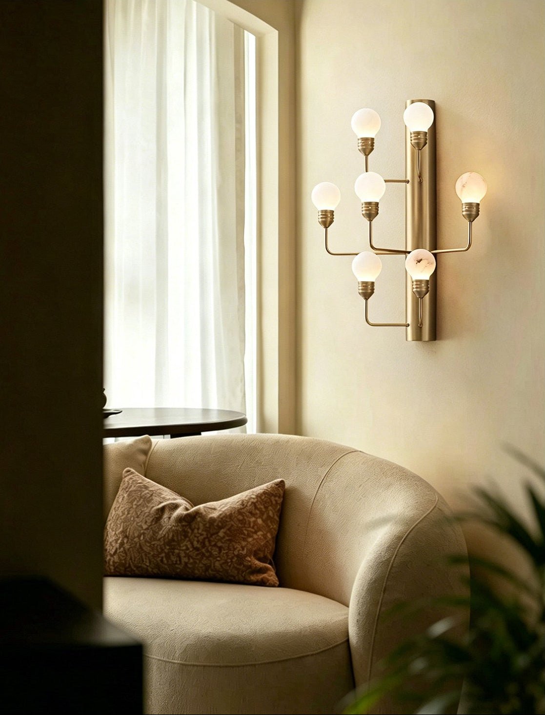 Alabaster Globe Sconce — Wall Sconce | Maison Monashee — view 7