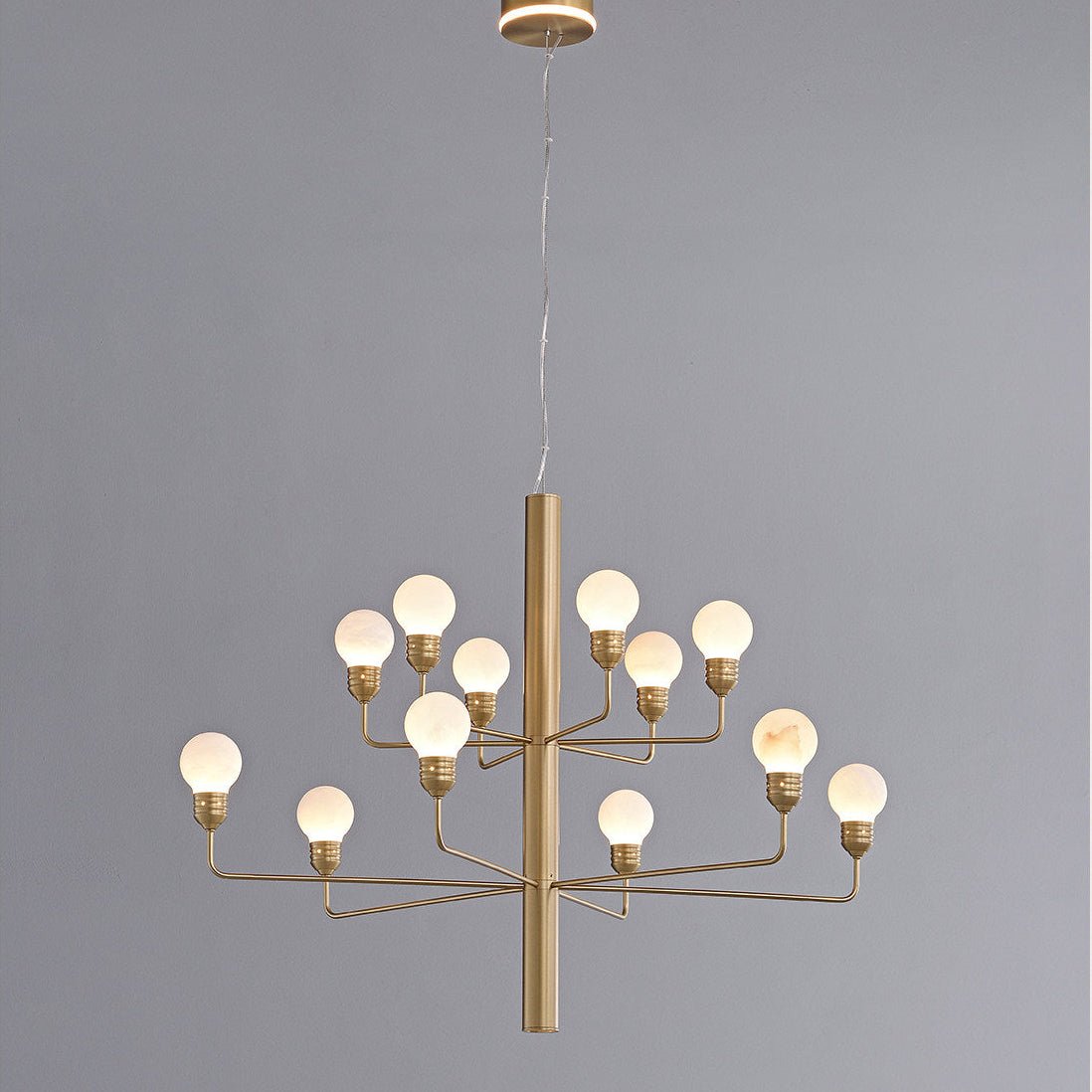 Alabaster Globe Chandelier — Chandelier | Maison Monashee — view 11