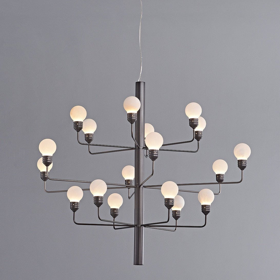 Alabaster Globe Chandelier — Chandelier | Maison Monashee — view 12