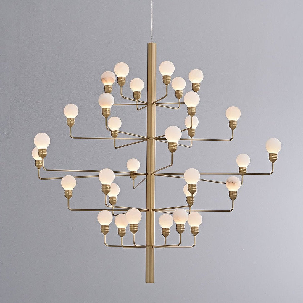 Alabaster Globe Chandelier — Chandelier | Maison Monashee — view 13