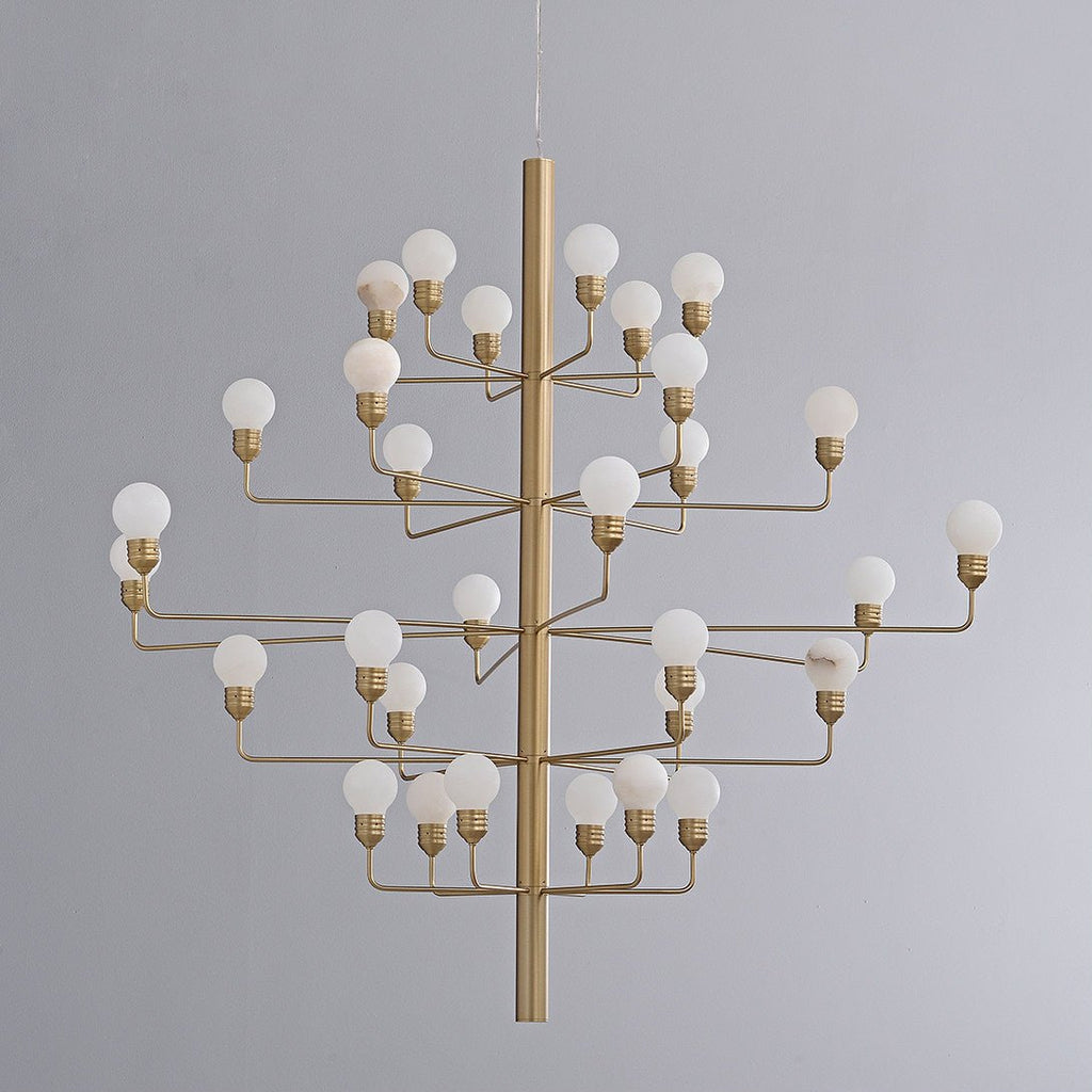 Alabaster Globe Chandelier — Chandelier | Maison Monashee — view 15