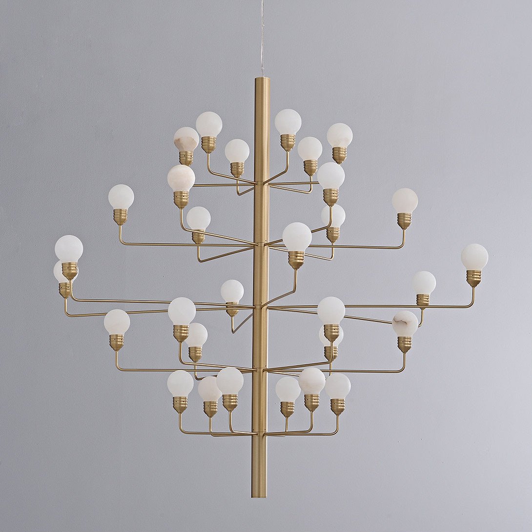 Alabaster Globe Chandelier — Chandelier | Maison Monashee — view 15