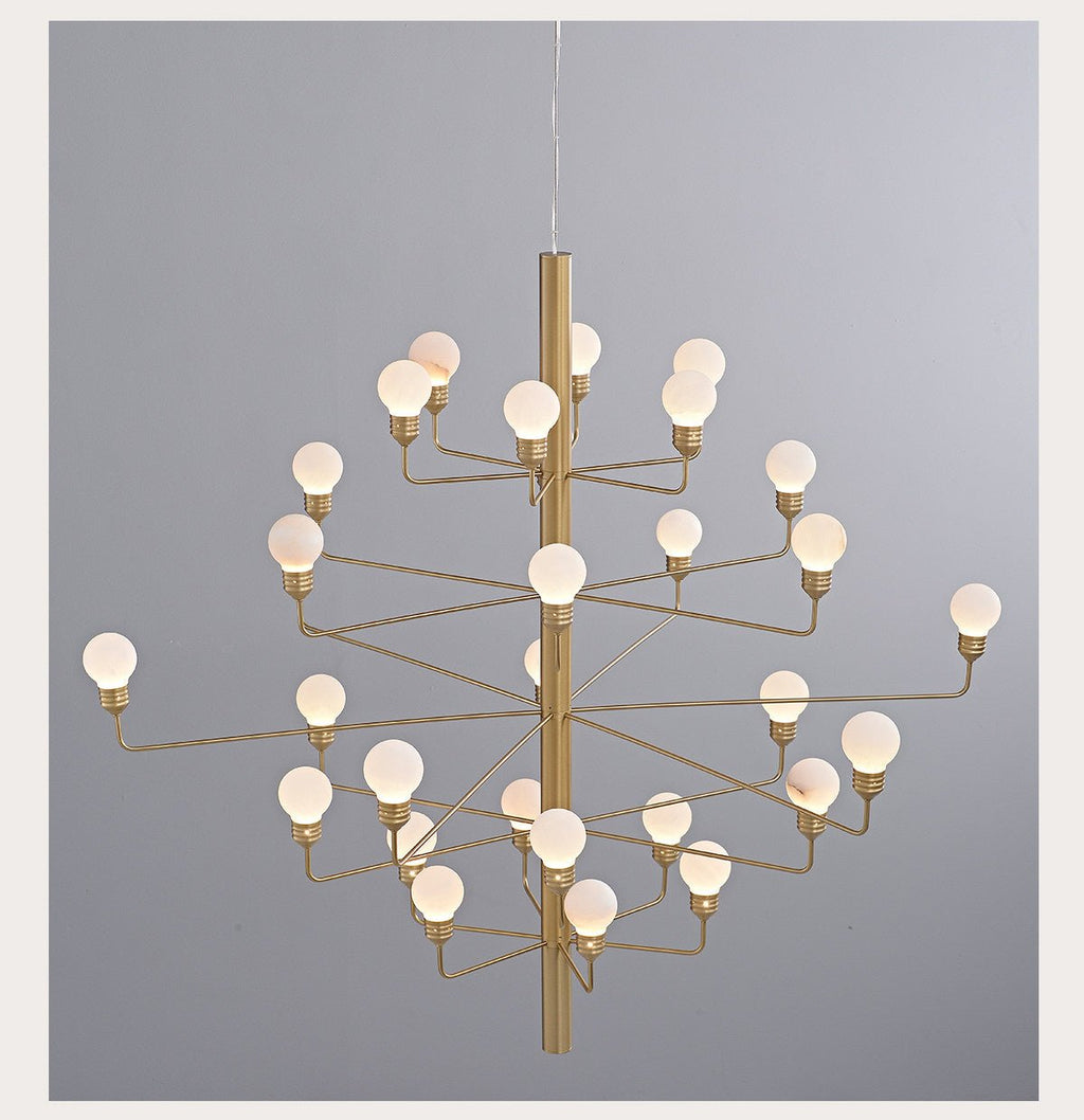 Alabaster Globe Chandelier — Chandelier | Maison Monashee — view 16