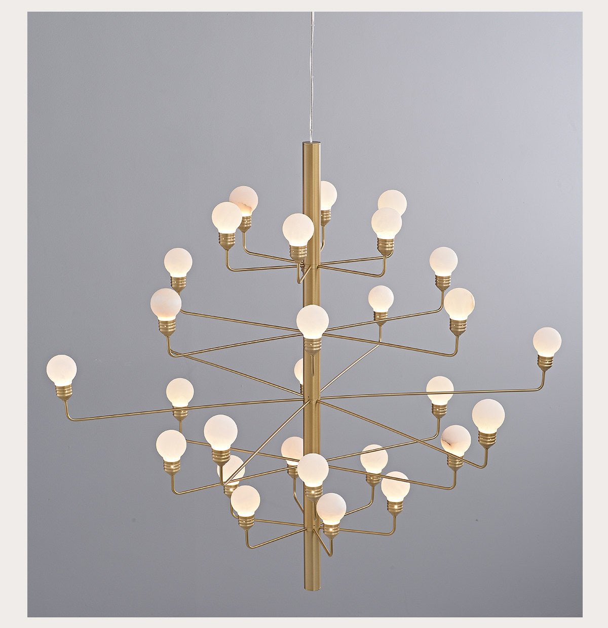Alabaster Globe Chandelier — Chandelier | Maison Monashee — view 16