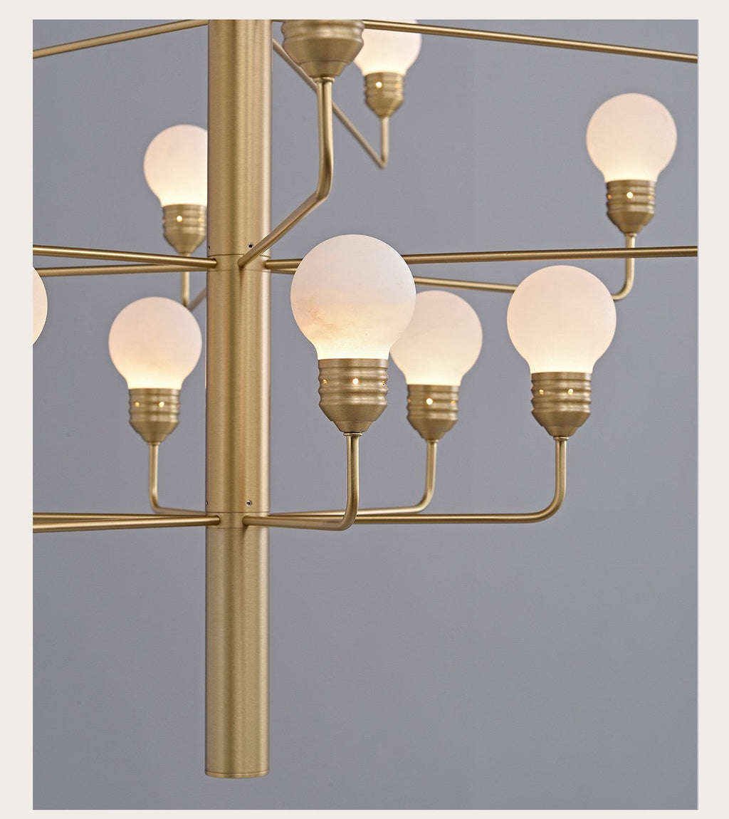 Alabaster Globe Chandelier — Chandelier | Maison Monashee — view 17