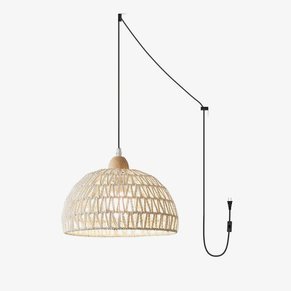 Plug-In Pendant Light Rattan — Pendant Light | Maison Monashee