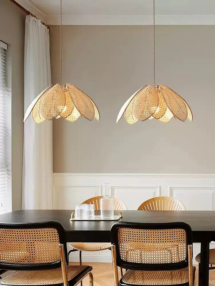 Rattan Flower Pendant Light — Pendant Light | Maison Monashee — view 9