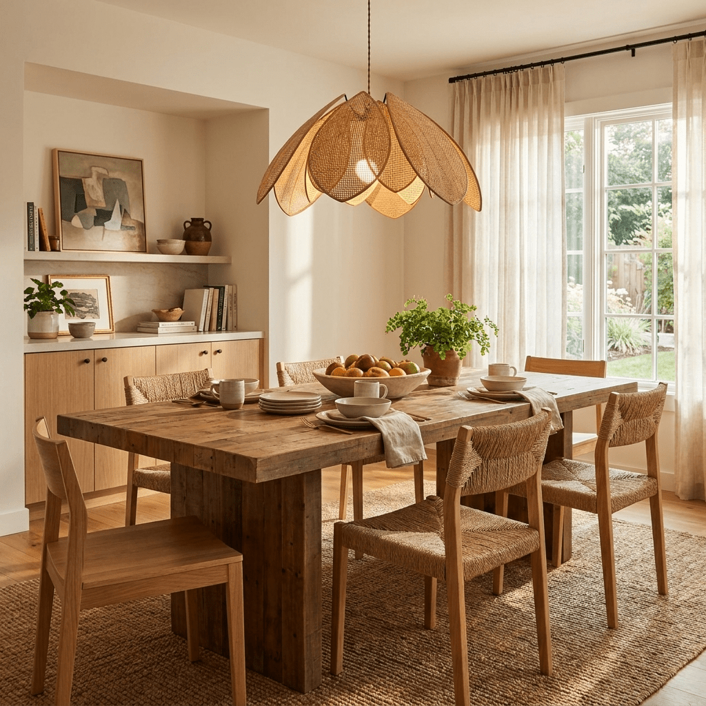 Rattan Flower Pendant Light — Pendant Light | Maison Monashee — view 2
