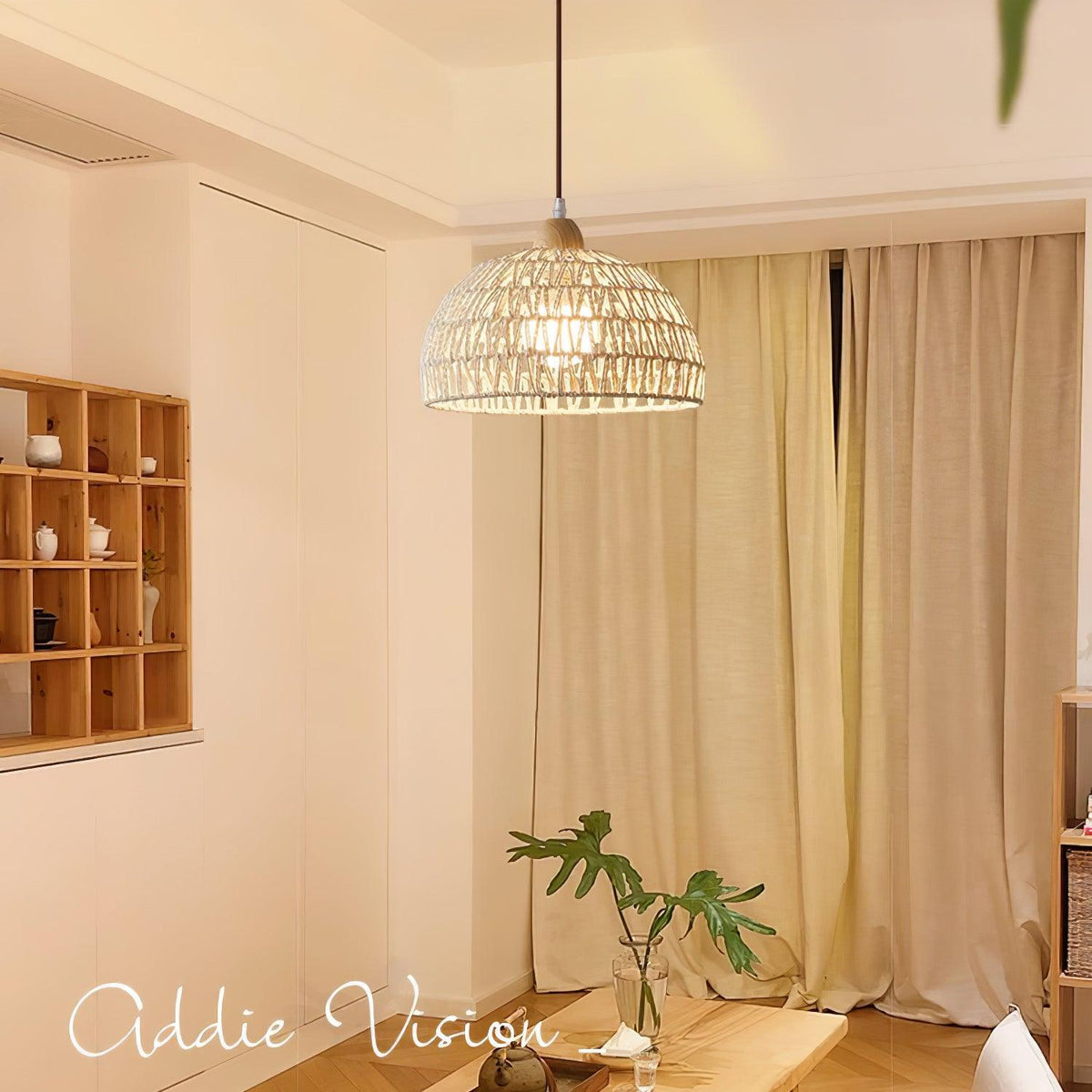 Plug-In Pendant Light Rattan — Pendant Light | Maison Monashee — view 8