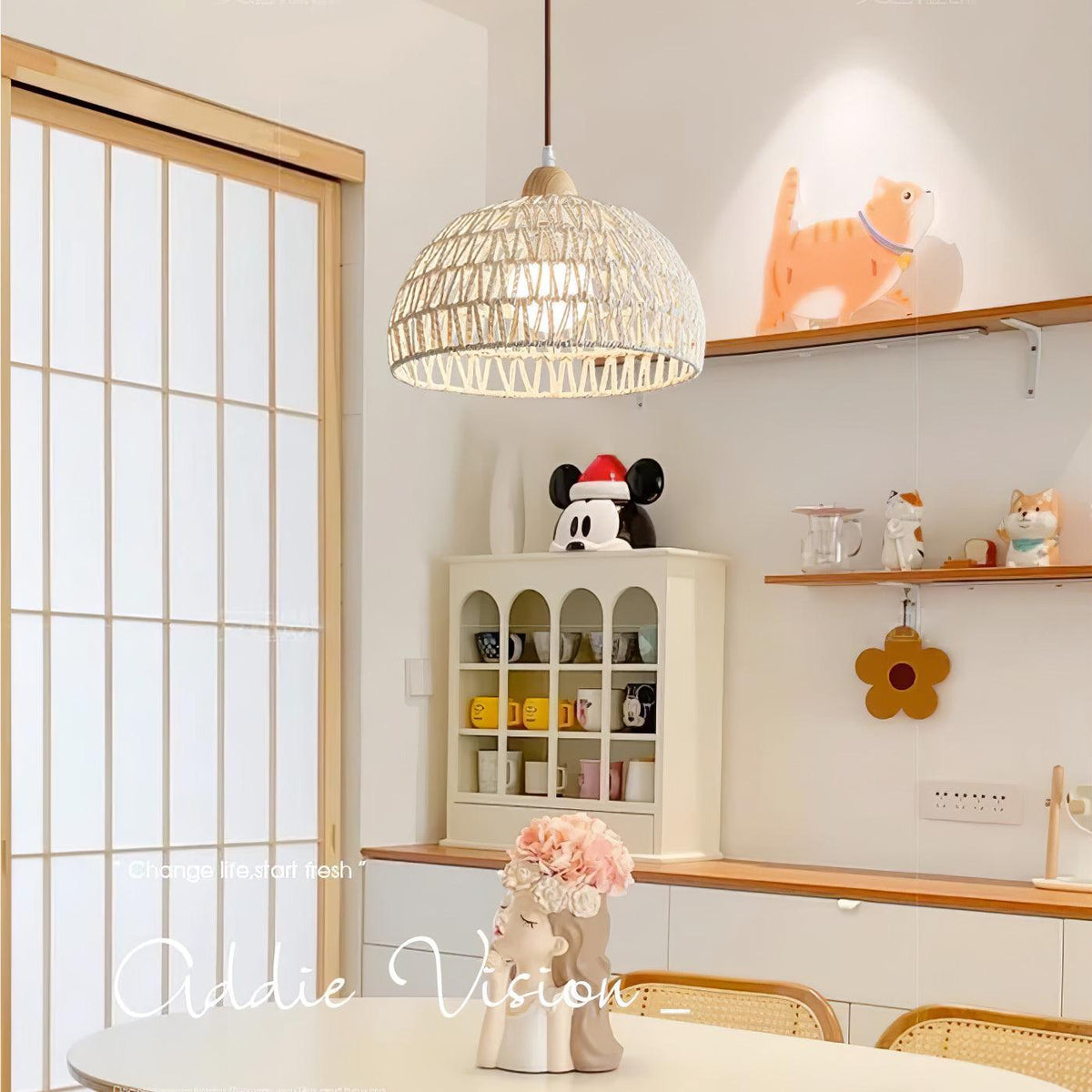 Plug-In Pendant Light Rattan — Pendant Light | Maison Monashee — view 10